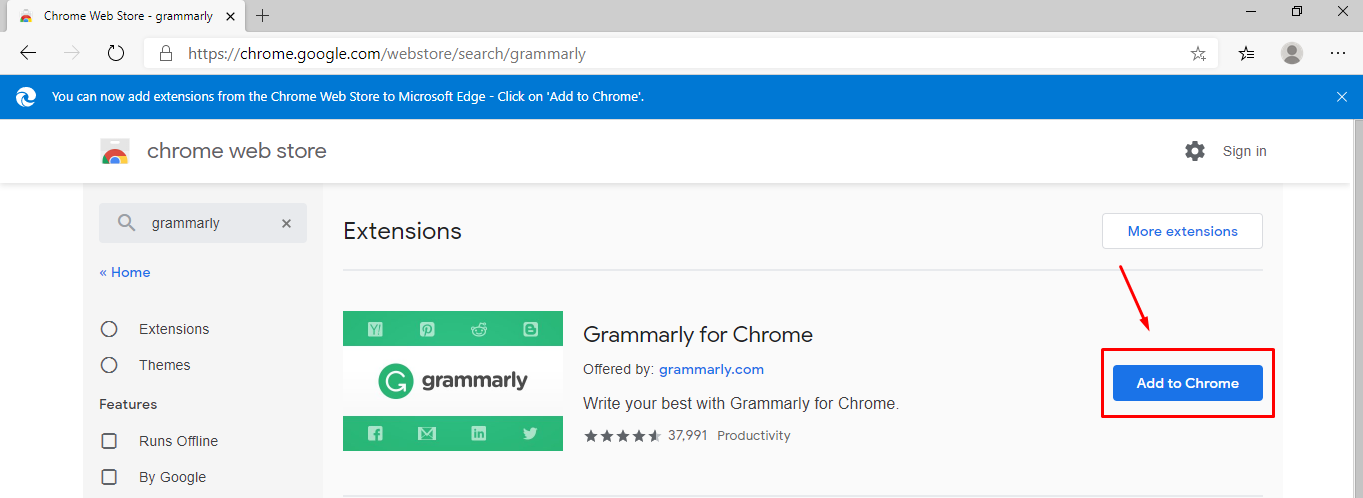 grammarly chrome extension
