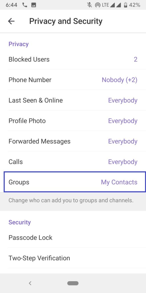 prevent others from adding to telegram groups