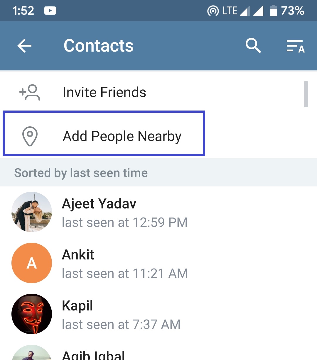 add nearby people