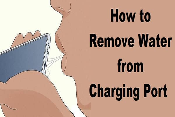 How to remove water from charging port