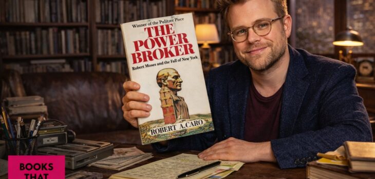 Adam Conover discussing Robert Moses Power Broker and hidden infrastructure power