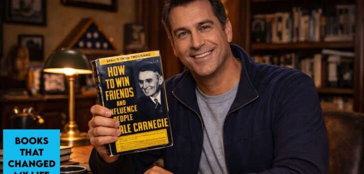 Rob Riggle discussing How to Win Friends and Influence People by Dale Carnegie