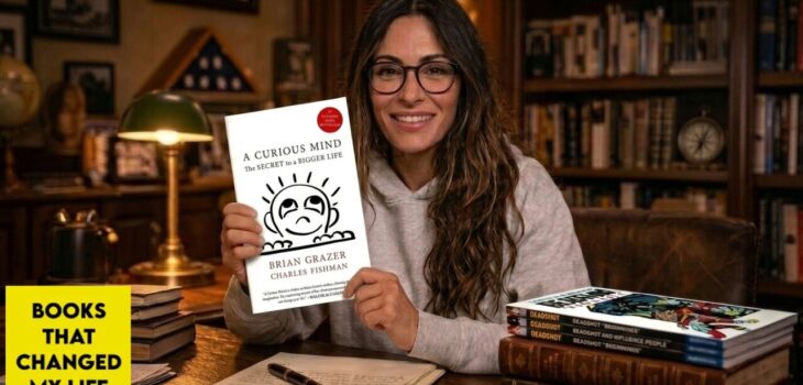 Sarah Shahi discussing A Curious Mind on Books That Changed My Life podcast