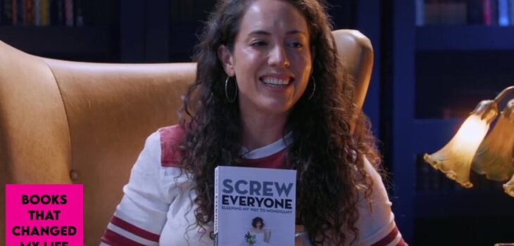 comedian Caitlin Peluffo reflecting on honesty vulnerability and stand-up comedy through Ophira Eisenberg's memoir